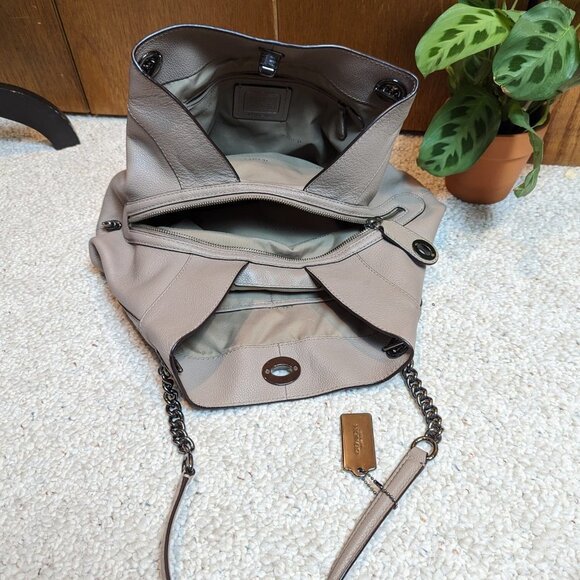 *Rare Color* Coach Stone Turn Lock Edie Shoulder Bag - Picture 7 of 13